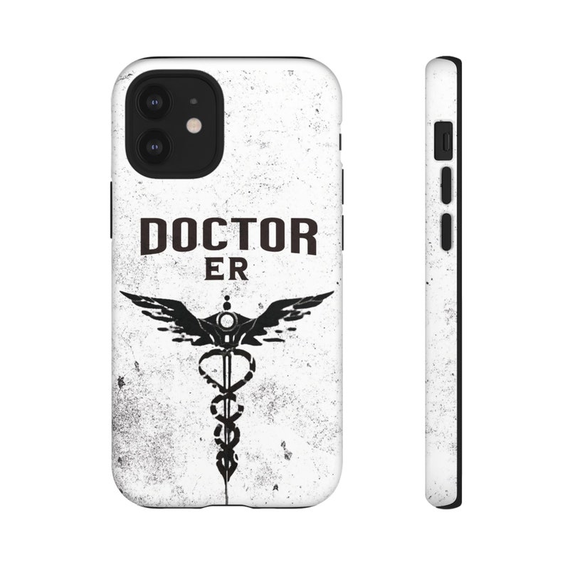 Elegant healthcare worker phone case, Medicine Tough Cases, ER Doctor, Emergency doctor Medical Pattern Custom - Image 3