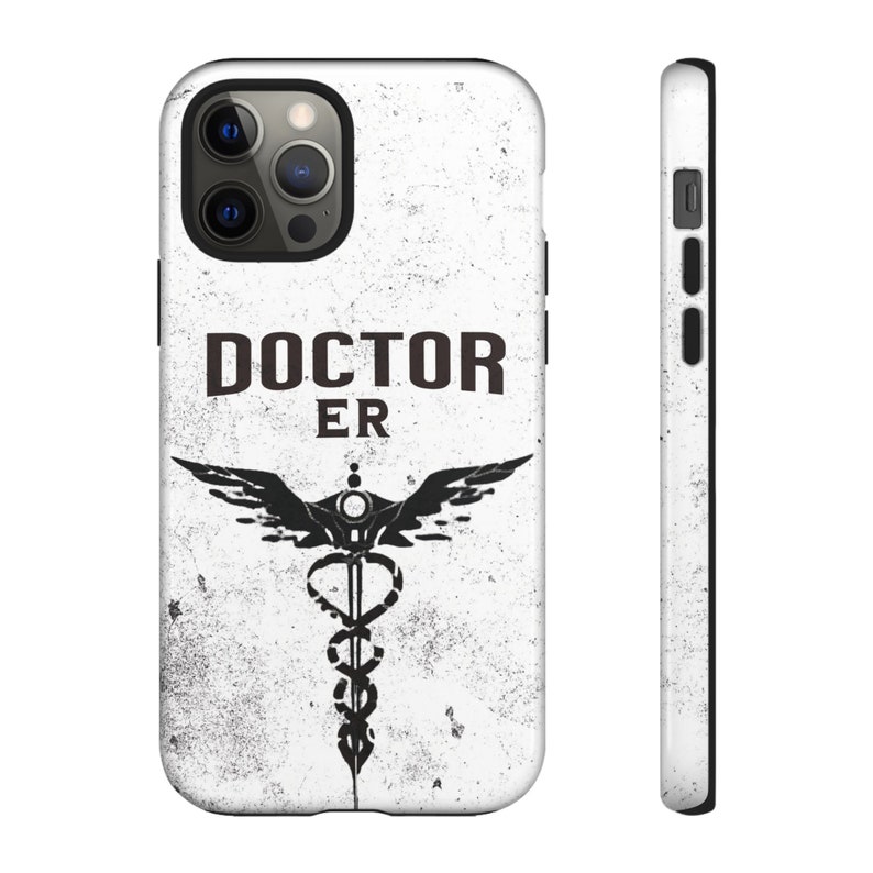 Elegant healthcare worker phone case, Medicine Tough Cases, ER Doctor, Emergency doctor Medical Pattern Custom - Image 6