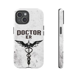 Elegant healthcare worker phone case, Medicine Tough Cases, ER Doctor, Emergency doctor Medical Pattern Custom