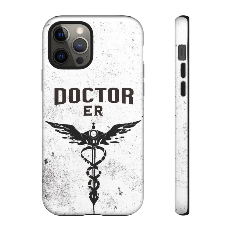 Elegant healthcare worker phone case, Medicine Tough Cases, ER Doctor, Emergency doctor Medical Pattern Custom - Image 7