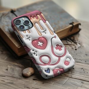 Registered Nurse Gift Phone Case for Doctor, Nurse iPhone 16 iPhone 15 iPhone 14 iPhone 13 Galaxy S24 Pixel 9 Family Doctor Gift NP Gifts