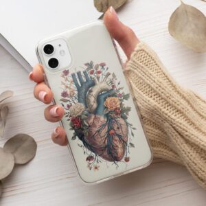 Medical Phone Case Human Anatomy Cover for iPhone 16 15 14 13 12 Pro 11 XR 8 7, Samsung S24 Fe S23 S22 A16 A15 A35 A55 A54 A53 Pixel 9 Pro