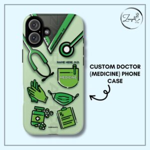 CUSTOMIZABLE Medical Themed Phone Case, Doctor of Medicine Phone Case, Gift for Doctors, Medical Students, Healthcare Professionals